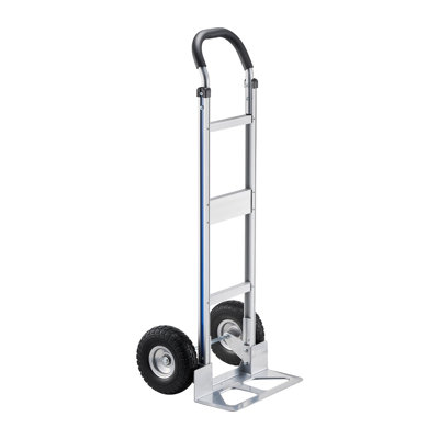 Chariot à main en alliage d'aluminium avec capacité de 500 lb, roues antidérapantes de 10 pouces, chariot mobile avec sangle d'arrimage pour la maison, le bureau et l'entrepôt