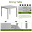 Ensemble de table de salle à manger 5 pièces en bois avec table carrée et 4 chaises rembourrées, avec décoration en cristal pour une expérience culinaire améliorée
