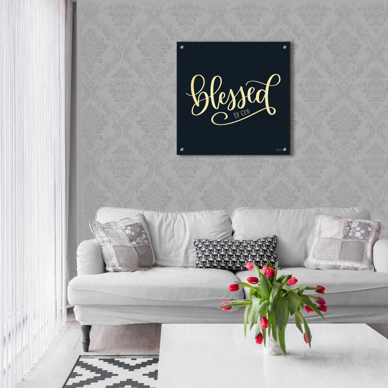 "Blessed by God" par imperfect Dust - Art textuel sans cadre, H 24 po x l 24 po x P 0,2 po