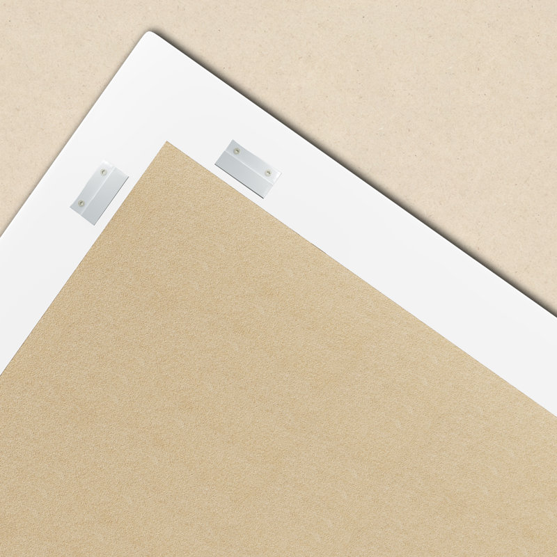 Wooden Frame Flat Mirror, White, 65" x  30"