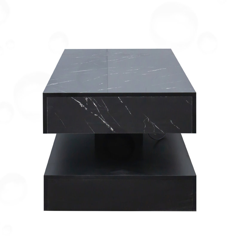 Modern LED Coffee Table, Black
