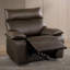 Manuelle avec fauteuil inclinable avec accoudoirs de chaise et plateau à garniture décorative en mousse à haute densité de style brun