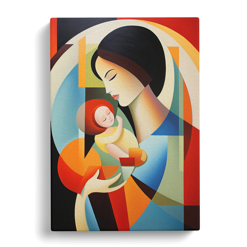 Mother And Baby Constructivism - Wrapped Canvas, 76cm H x 50cm W x 3cm D