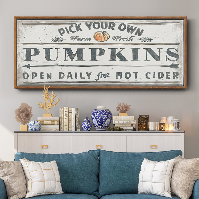 «Pumpkin Patch I», toile encadrée, H 8 po x l 20 po
