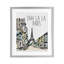 Ohh La La Paris, reproduction sous verre encadrée, conception par Elizabeth Medley-51006032-51005995