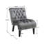 Siège moderne en velours avec tissu doux - Option de pieds de chaise noirs confortables pour le salon-121084417