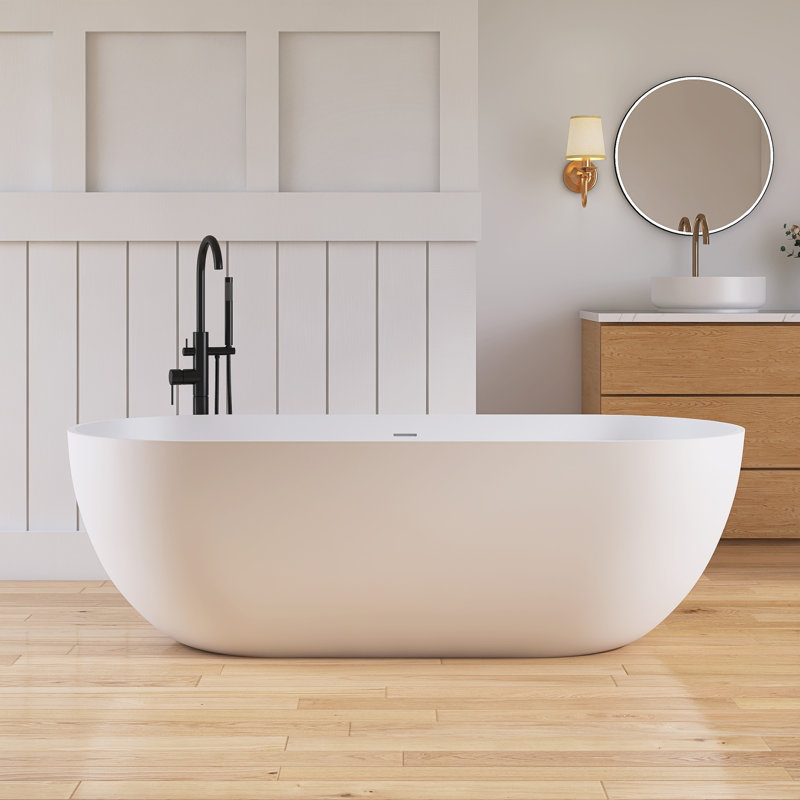 Baignoire de trempage autoportante 69 po Forma, Blanc mat