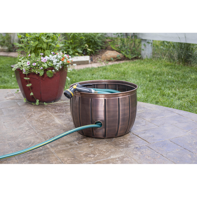 Antique Copper Steel Decorative Water Hose Pot