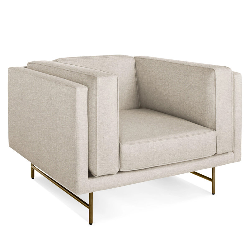 Bank Chair, Vern Grey, Antiqued Brass