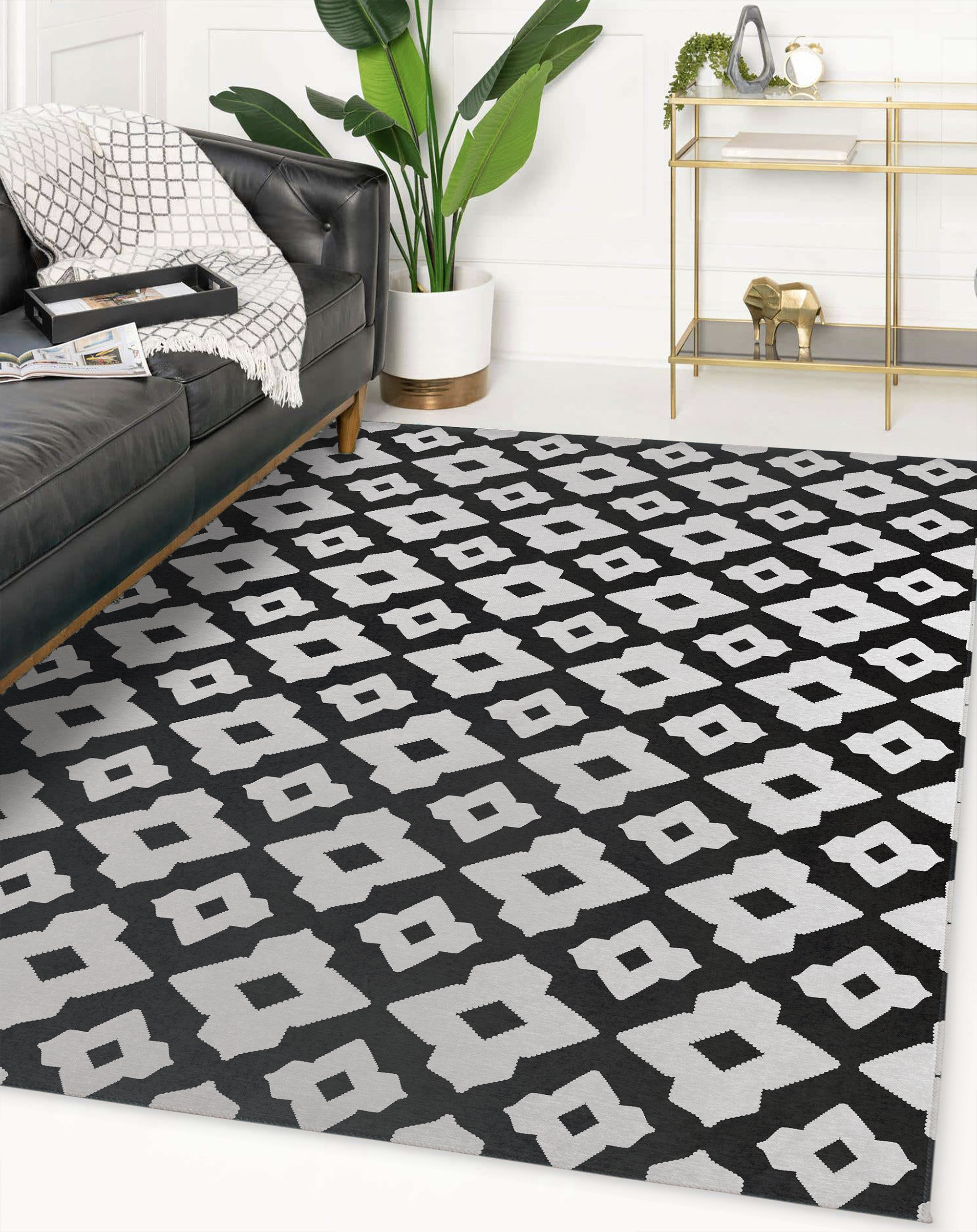 Foundry Select MEDALLION GEO CHARCOAL Area Rug By Foundry Select ...