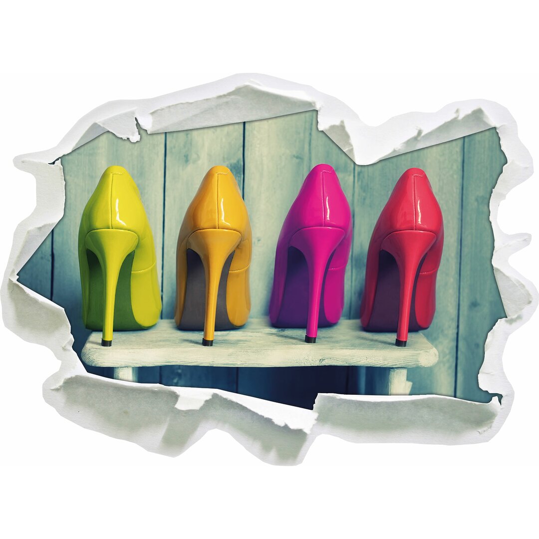 Wandtattoo Bunte High Heels