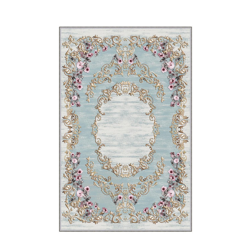 Stylish Woven Carpet, 5.2 x 7.5 Feet | 100% Polyester, 0.3 in Pile Height, Antibacterial, Non-Slip PVC Dot Underside | Machine Washable, 3D Digital Print | Perfect for Living Room, Bedroom & Home Décor