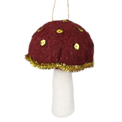 Figurine suspendue champignon de Noël