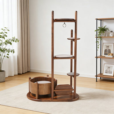 Structure d'escalade simple en bois massif