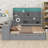 Modern Wooden Daybed Including Three Drawers, Desk, Shelves and Light-128971224