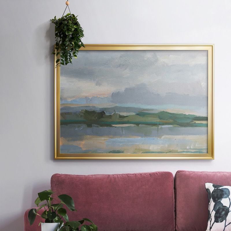 " Twilight Vista Study II ", Gold, 30" H x 44" W x 1.5" D