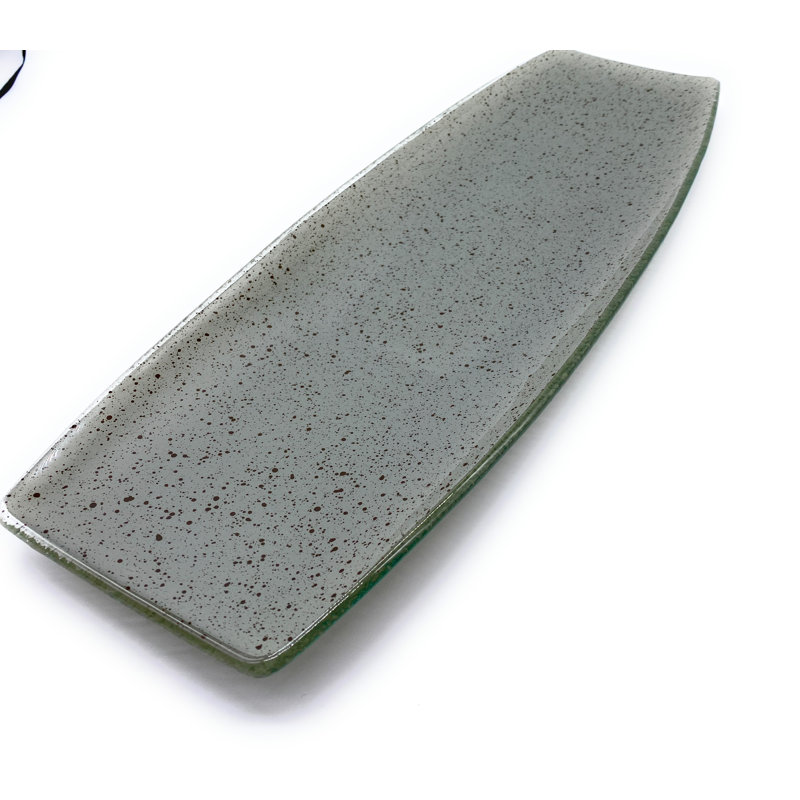 Allete 45cm Dessert Plate, Speckled Green/Grey