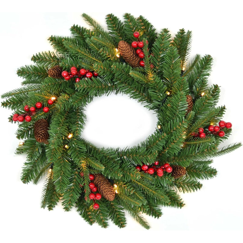 Faux PVC 21.65cm Christmas Wreath