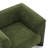 Upholstered Green Chenille Modern Curved Arm Design Armchair With Solid Wood Legs-1807559596