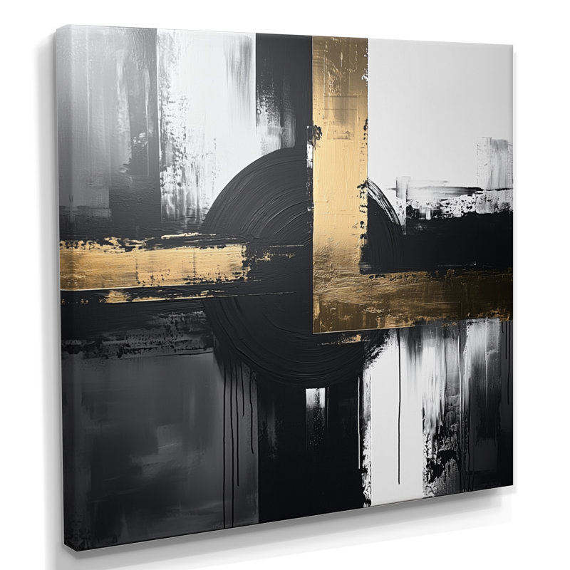 Scher - Art mural abstrait, Toile tendue, Ne s’applique pas, H 30 po x l 30 po