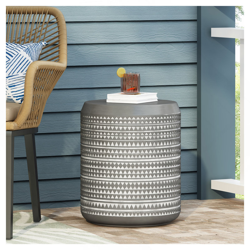 Outdoor Lightweight Concrete Side Table