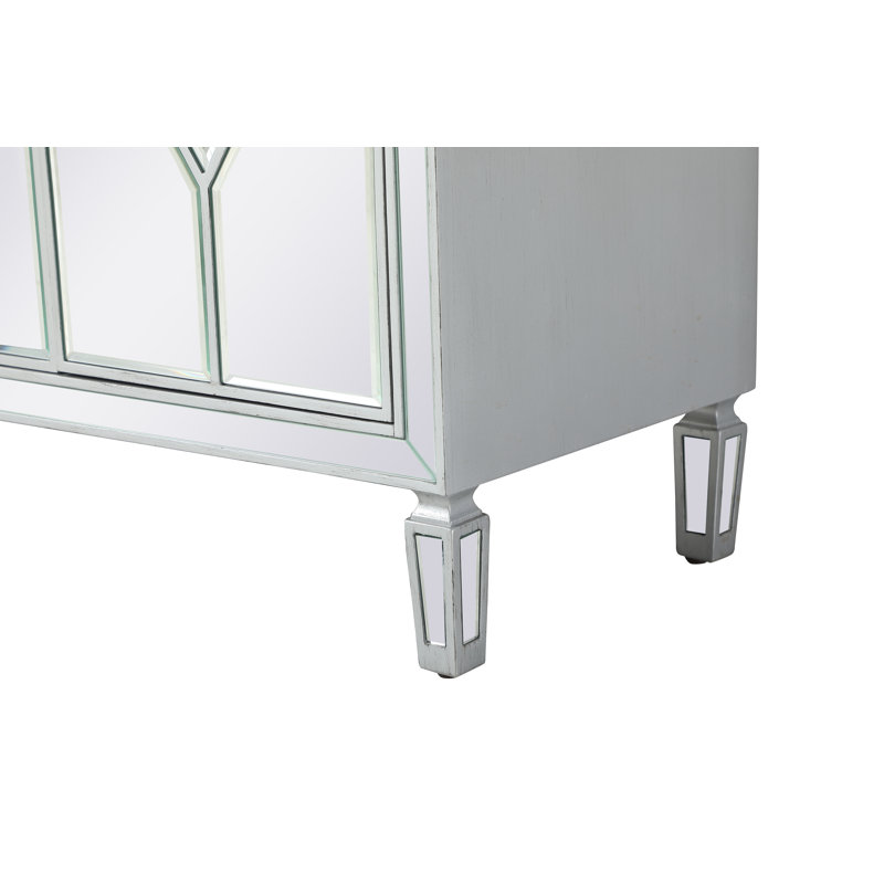 Bashaw Accent Cabinet, Silver