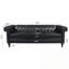 Canapé Chesterfield 84,6 po rembourré en similicuir avec accoudoirs roulés à 3 places et pieds en bois massif-733665474-733665532-683997151