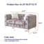 Canapé en velours capitonné à boutons Chesterfield l 61,25 po x P 32,75 po x H 30,25-129019538