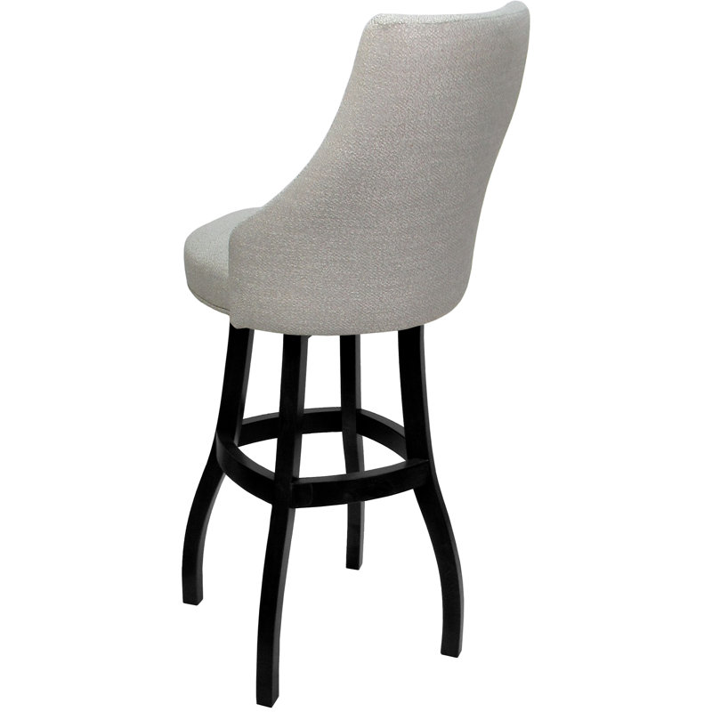 Tabouret de bar pivotant en bois massif, Noir