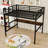 Metal Loft Bed With LED Lighted-686565623