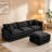 3-Seater Comfy Cloud Couches With Movable Ottoman-126353268