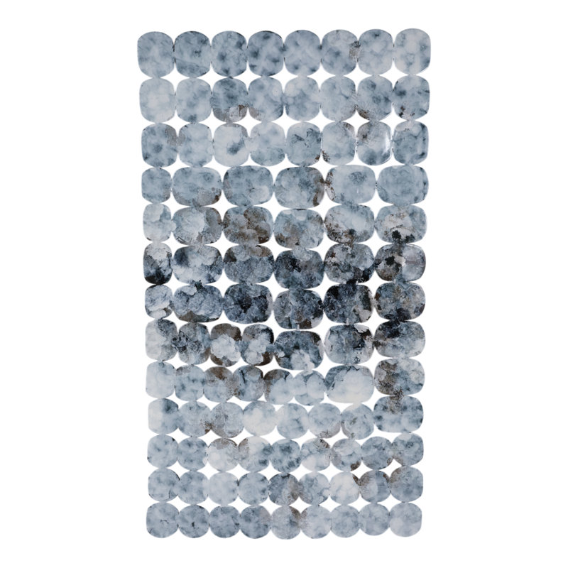 Décoration murale en métal en fer avec des disques superposés à bords arrondis et un élégant panneau rectangulaire moderne moderne glam