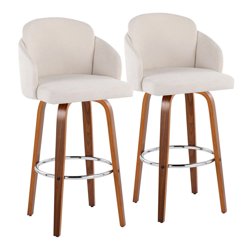 Tabouret de bar à hauteur fixe, Beige / tissu