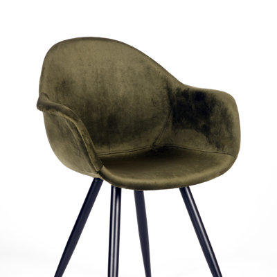 Feather 49cm H Velvet Upholstered Armchair