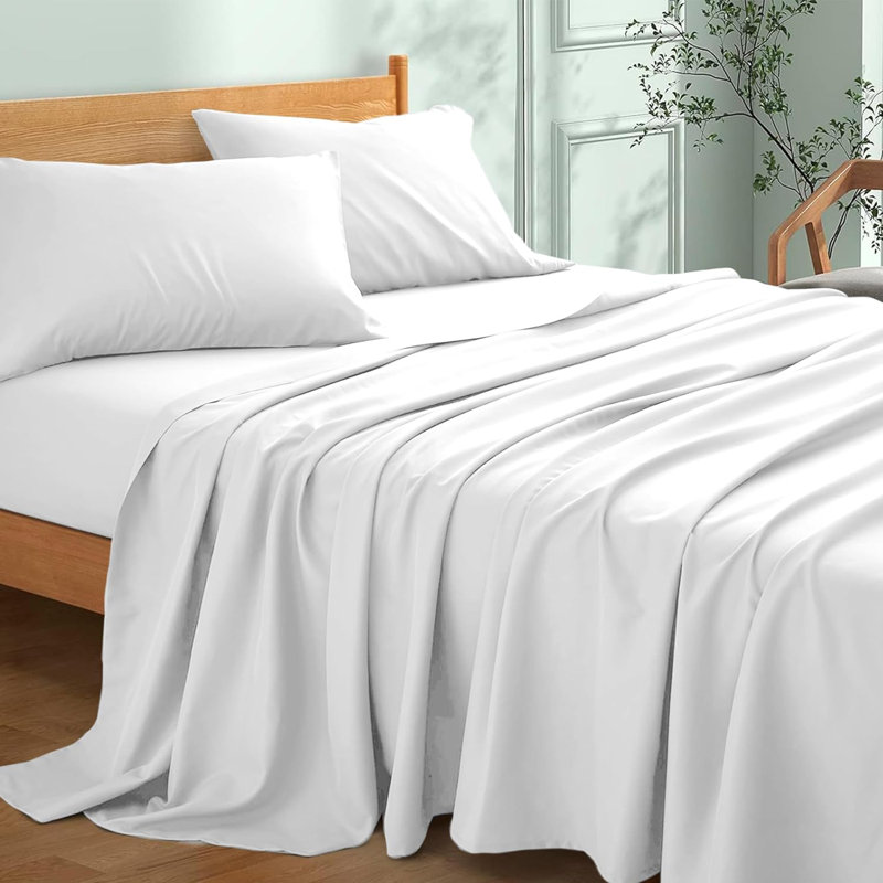 My Home Store-Cotton Flat Sheet-Soft and Breathble flat sheet-Summer sale, King (250 x 280 cm), White