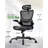 Mesh office chair, height adjustable with 2D headrest and 3D flip-up armrests, ergonomic office chair with height adjustment and rocking/tilting functions, suitable for home offices, meeting rooms and other scenarios.
