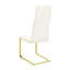4 chaises de salle à manger - style haut dossier blanc, conception rectangulaire pour les chaises d'apparence luxueuse, pièce de style somptueux, élégante avec pieds radieux