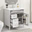 Meuble-lavabo de 30 po avec lavabo supérieur, meuble-lavabo moderne avec 2 tiroirs et tiroir escamotable, meuble-lavabo simple
