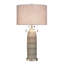 Lampe de table en pierre tissée