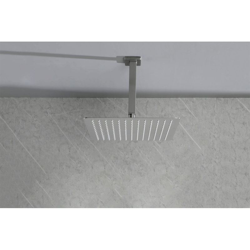 Rain Shower Head High Pressure Rainfall Showerhead Water Saving, Brushed Nickel