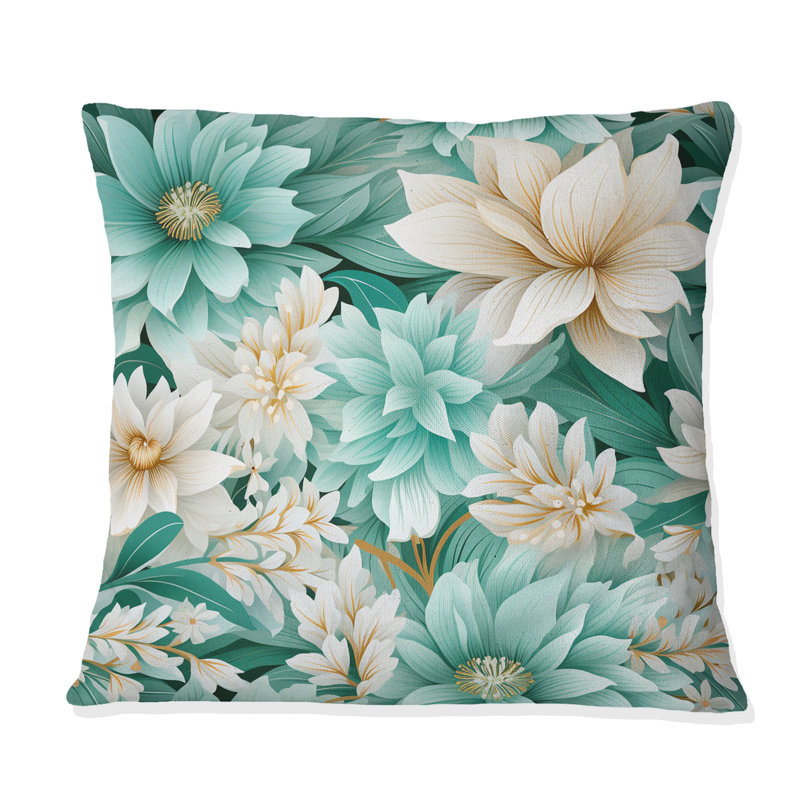 Coussin Bohemian Dream Emerald Dahlia, H 16 po x l 16 po