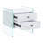 Double-Drawer Bedside Table. The Board Surface Is MDF Sticker, And Both Sides Are Transparent Tempered Glass. The Design Is Simple And Elegant, With Excellent Storage Functions.