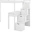Lit mezzanine avec tiroirs de rangement, bureau et escalier, lit mezzanine en bois avec tablettes-2077395468