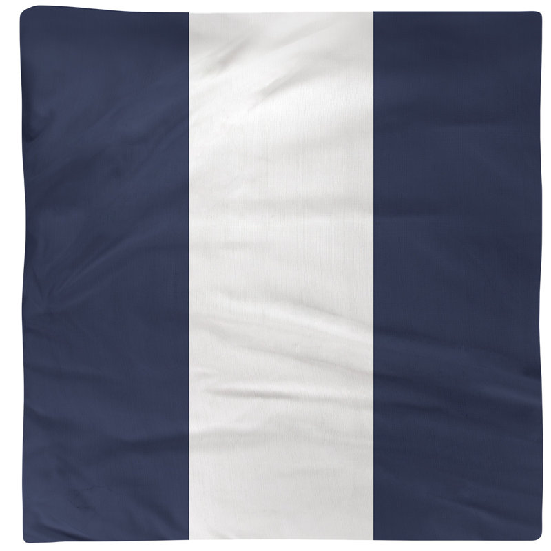 Striped Square Napkin, Blue/White/Blue, 22" H x 22" W x 0.25" D, Poly Twill