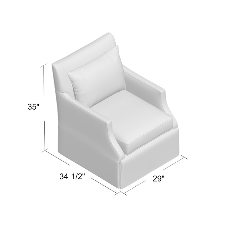 Holly 29" Wide Swivel Armchair, 9953 Willow, Swivel
