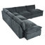 115,5 po gris foncé avec rangement polyvalent et modulaire