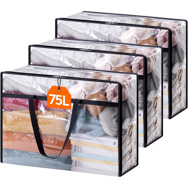 Brayden Studio Polyvinyl Chloride (PVC) Storage Bag, 50cm H x 60cm W x 25cm D