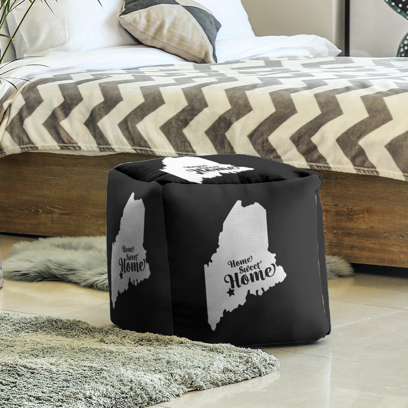 Repose-pieds à cubes maine augusta the home, Noir
