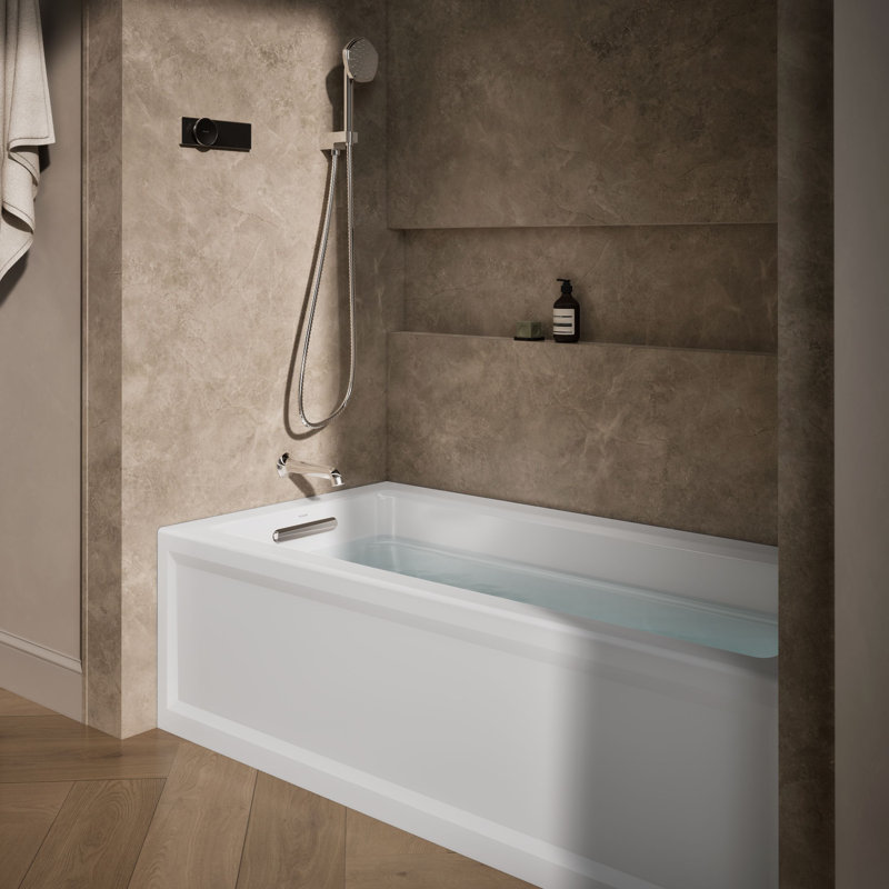 Archer 66" x 32" Soaking Bathtub, Left, White