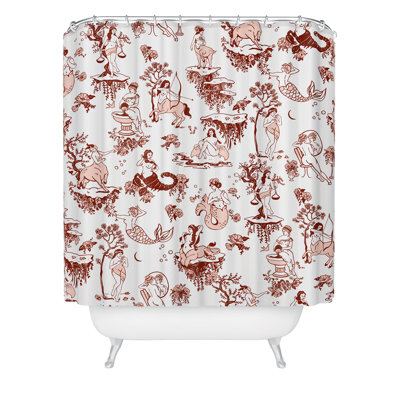 East Urban Home The Whiskey Ginger Classic Ruby Pink Zodiac Shower Curtain 71 X 74